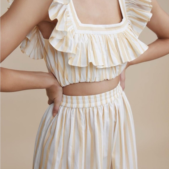 Acler Maxwell stripe top and skirt set. Size 4 - Picture 6 of 14